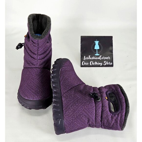 Bogs Kid's Eggplant Bmoc Waterproof Insulated  Fleck Boot Size 4 Young 283 - Picture 12 of 16